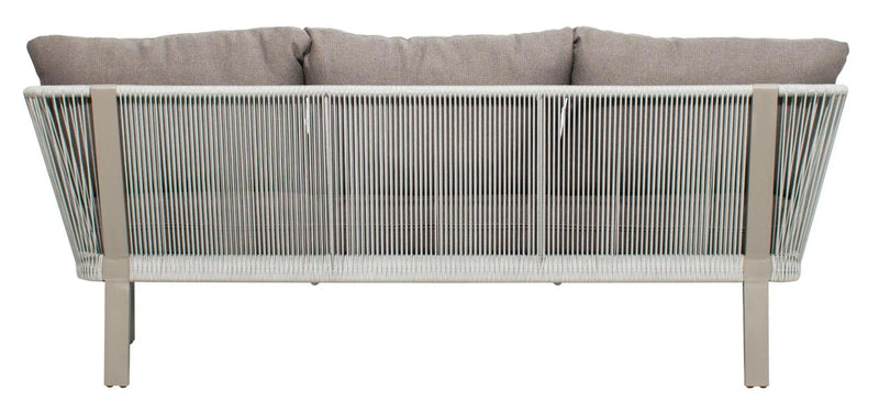 Saint Helena 3 Seat Sofa - Light Gray Outdoor Outdoor Sofas & Loveseats LOOMLAN By Seasonal Living