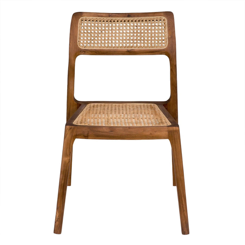 Salam Teak Wood Armless Chair Club Chairs LOOMLAN By Noir