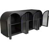 Salone Wood and Glass Black Sideboard Sideboards LOOMLAN By Moe's Home