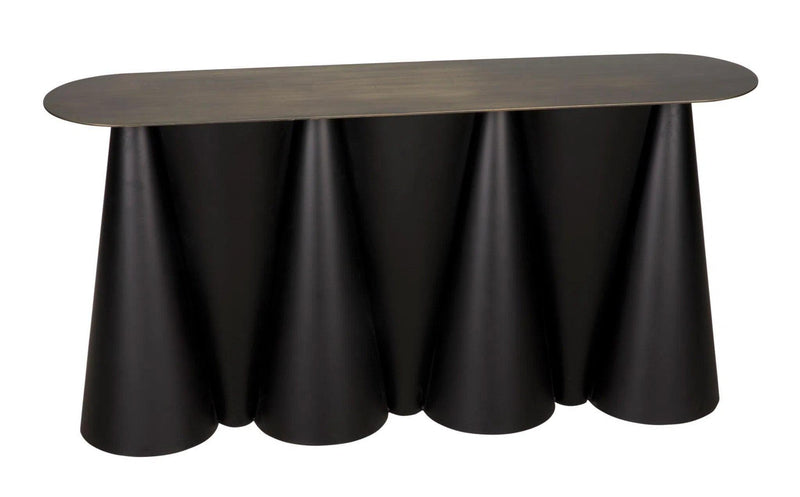 Salt and Pepper Console, Black Steel Console Tables LOOMLAN By Noir