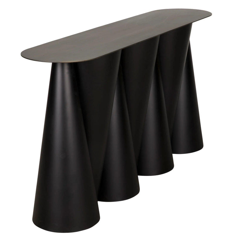 Salt and Pepper Console, Black Steel Console Tables LOOMLAN By Noir