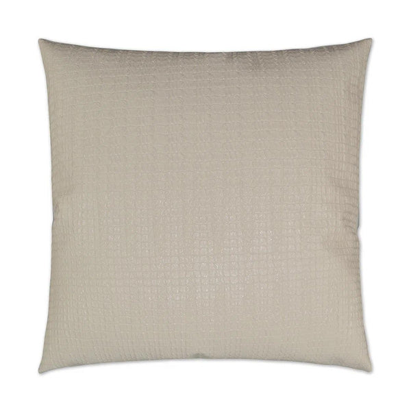 Saltwater Croc Ivory Throw Pillow With Insert Throw Pillows LOOMLAN By D.V. Kap