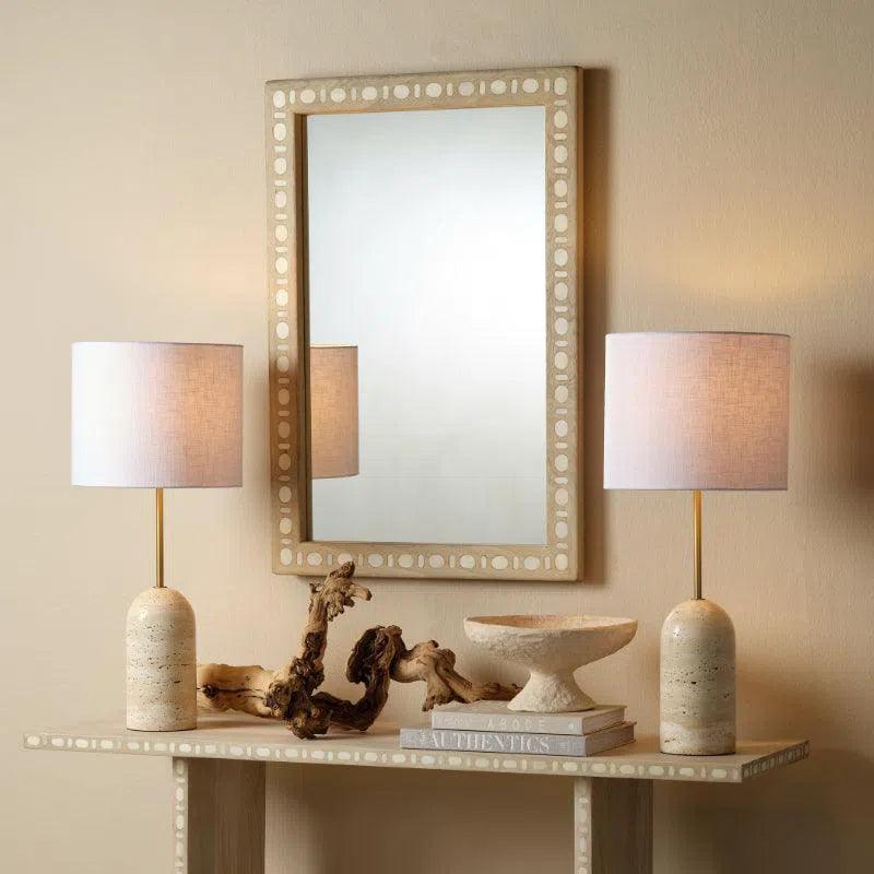 Sama Wood & Bone Inlay Mirror Wall Mirrors LOOMLAN By Jamie Young