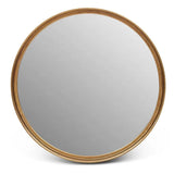 Samar Reclaimed Aluminum Round Mirror Wall Mirrors LOOMLAN By Urbia