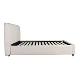 Samara Wood Cream Bed Beds LOOMLAN By Moe's Home