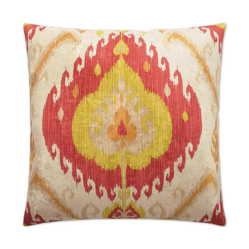 Samarkand Tomato Red Throw Pillow With Insert Throw Pillows LOOMLAN By D.V. Kap