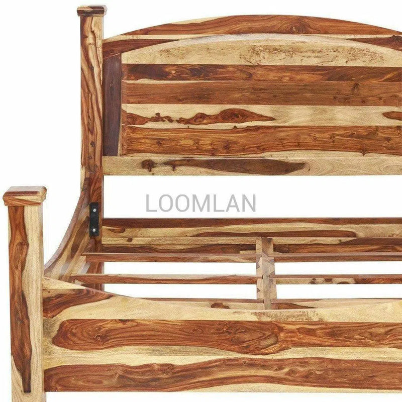 Samoa Brown Wooden Bed Frame Beds LOOMLAN By LOOMLAN