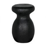 Samson Stool/Side Table, Black Burnt Resin Side Tables LOOMLAN By Noir