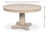 Samuel Oak Wood Beige Round Dining Table Dining Tables LOOMLAN By Sarreid