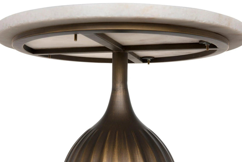 Samuel Side Table, Aged Brass Side Tables LOOMLAN By Noir