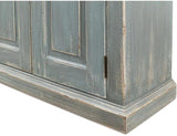 San Marco Bungalow Cabinet for Living Room Blue Grey Finish Sideboards LOOMLAN By Sarreid