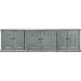 San Marco Bungalow Cabinet for Living Room Blue Grey Finish Sideboards LOOMLAN By Sarreid