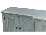 San Marco Bungalow Cabinet for Living Room Blue Grey Finish Sideboards LOOMLAN By Sarreid