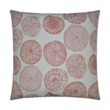 Sand Dollar Red Throw Pillow With Insert Throw Pillows LOOMLAN By D.V. Kap