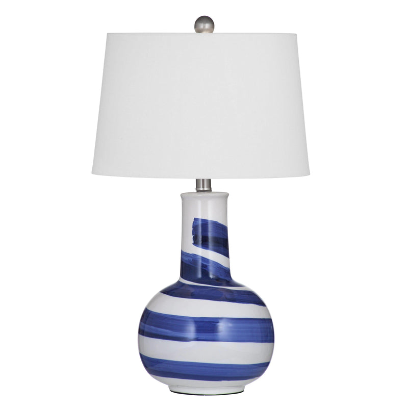 Sandals Ceramic Blue and White Table Lamp Table Lamps LOOMLAN By Bassett Mirror