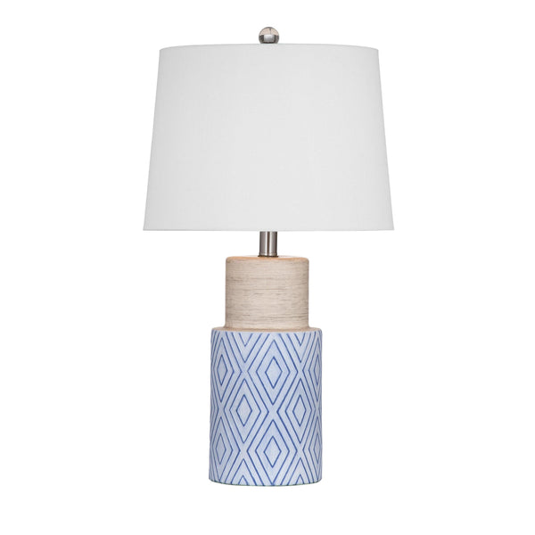 Sands Ceramic Blue Table Lamp Table Lamps LOOMLAN By Bassett Mirror