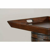 Santa Fe Dark Brown Finish Ottoman Tray Trays LOOMLAN By Sunny D