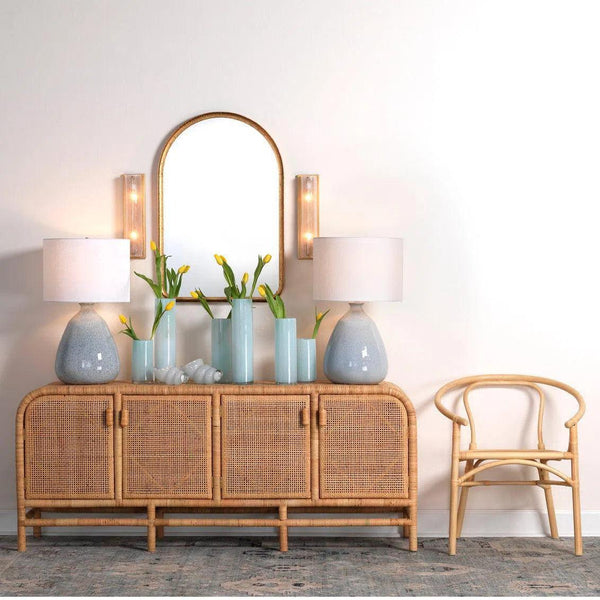 Santa Monica Four Door Rattan Sideboard For Dining Room Sideboards LOOMLAN By Jamie Young