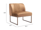 Sante Fe Accent Chair Brown Club Chairs LOOMLAN By Zuo Modern