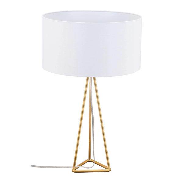 Sascha Table Lamp White & Gold Table Lamps LOOMLAN By Zuo Modern