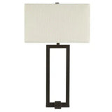 Satin Black with Rubbed Edges Pallium Table Lamp Aviva Stan Table Lamps LOOMLAN By Currey & Co