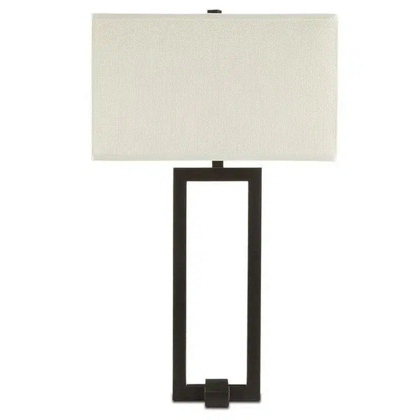 Satin Black with Rubbed Edges Pallium Table Lamp Aviva Stan Table Lamps LOOMLAN By Currey & Co