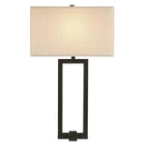 Satin Black with Rubbed Edges Pallium Table Lamp Aviva Stan Table Lamps LOOMLAN By Currey & Co