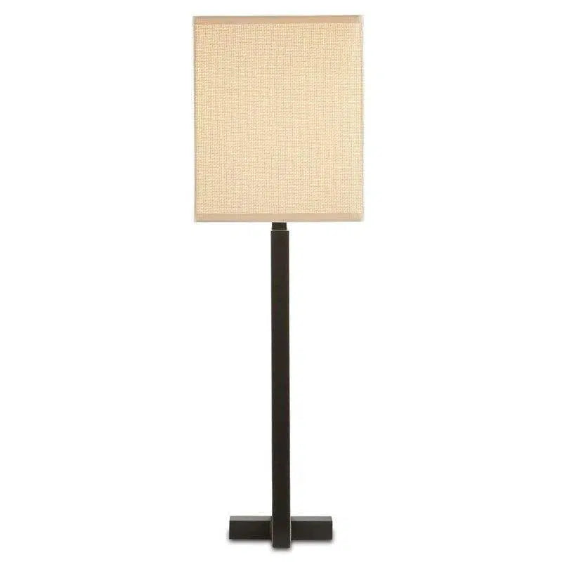 Satin Black with Rubbed Edges Pallium Table Lamp Aviva Stan Table Lamps LOOMLAN By Currey & Co