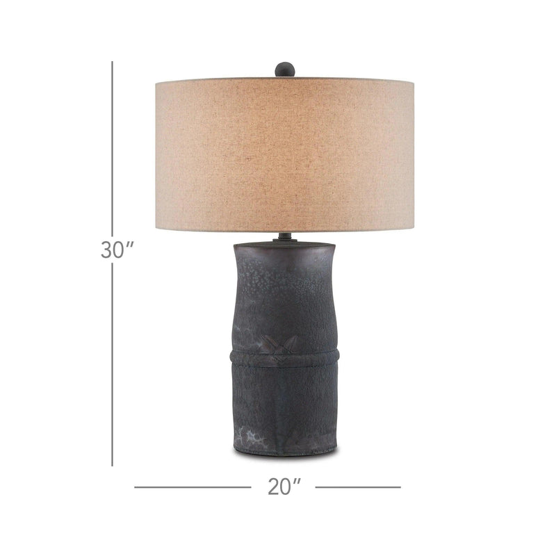 Satin Dark Gray Croft Table Lamp Barry Goralnick Collection Table Lamps LOOMLAN By Currey & Co