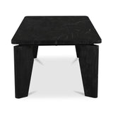 Satona Marble and Acacia Wood Black Rectangular Coffee Table Coffee Tables LOOMLAN By Moe's Home