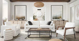 Savannah Slip-Cover Sofa in White Natural Linen Sofas & Loveseats LOOMLAN By Diamond Sofa