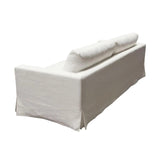 Savannah Slip-Cover Sofa in White Natural Linen Sofas & Loveseats LOOMLAN By Diamond Sofa