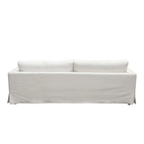 Savannah Slip-Cover Sofa in White Natural Linen Sofas & Loveseats LOOMLAN By Diamond Sofa