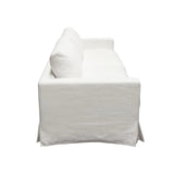 Savannah Slip-Cover Sofa in White Natural Linen Sofas & Loveseats LOOMLAN By Diamond Sofa