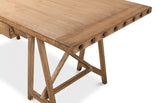 Sawhorse Desk Natural Polished Old Pine Home Office Desks LOOMLAN By Sarreid