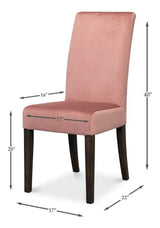 Sawyer Pink Dining Chairs Set of 2 Dining Chairs LOOMLAN By Sarreid