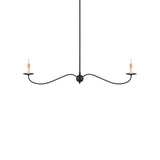 Saxon Black Linear Chandelier Chandeliers LOOMLAN By Currey & Co