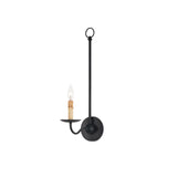 Saxon Single-Light Iron Black Wall Sconce Wall Sconces LOOMLAN By Currey & Co