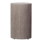 Scallop Accent Table Tall - Grey Outdoor End Table Outdoor Side Tables LOOMLAN By Seasonal Living