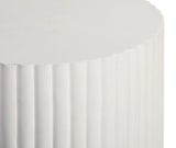 Scallop Accent Table Tall - White Outdoor End Table Outdoor Side Tables LOOMLAN By Seasonal Living