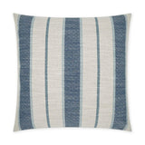 Sconset Ocean Beach Stripes Blue Large Throw Pillow With Insert Throw Pillows LOOMLAN By D.V. Kap