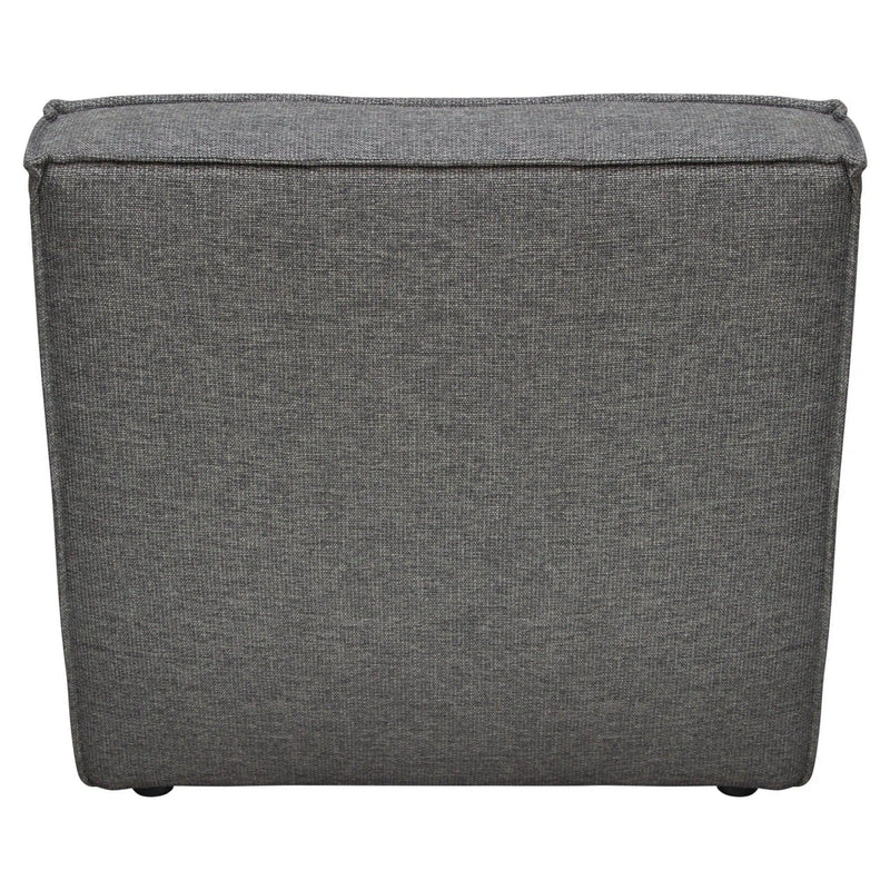 Scooped Seat Armless Chair in Grey Fabric Modular Components LOOMLAN By Diamond Sofa