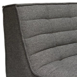 Scooped Seat Armless Chair in Grey Fabric Modular Components LOOMLAN By Diamond Sofa