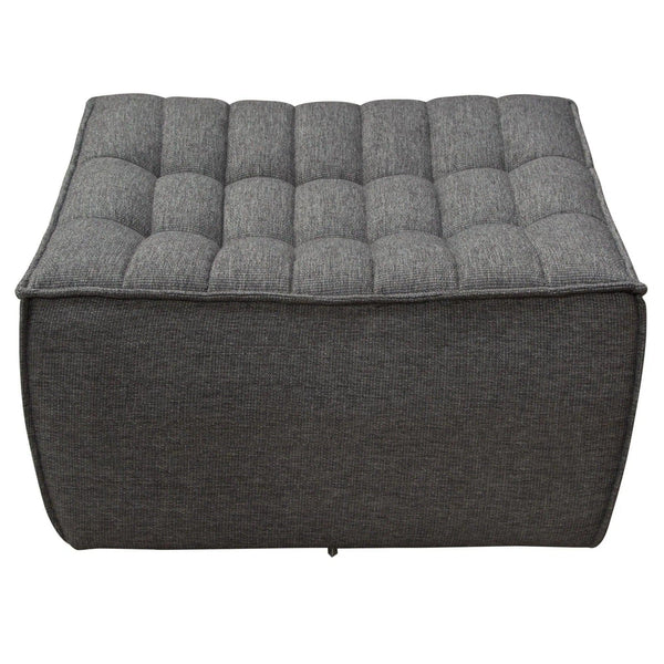 Scooped Seat Ottoman Grey Fabric Modular Components LOOMLAN By Diamond Sofa