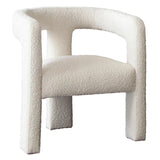 Scout Accent Chair in Ivory Boucle Fabric Club Chairs LOOMLAN By Diamond Sofa