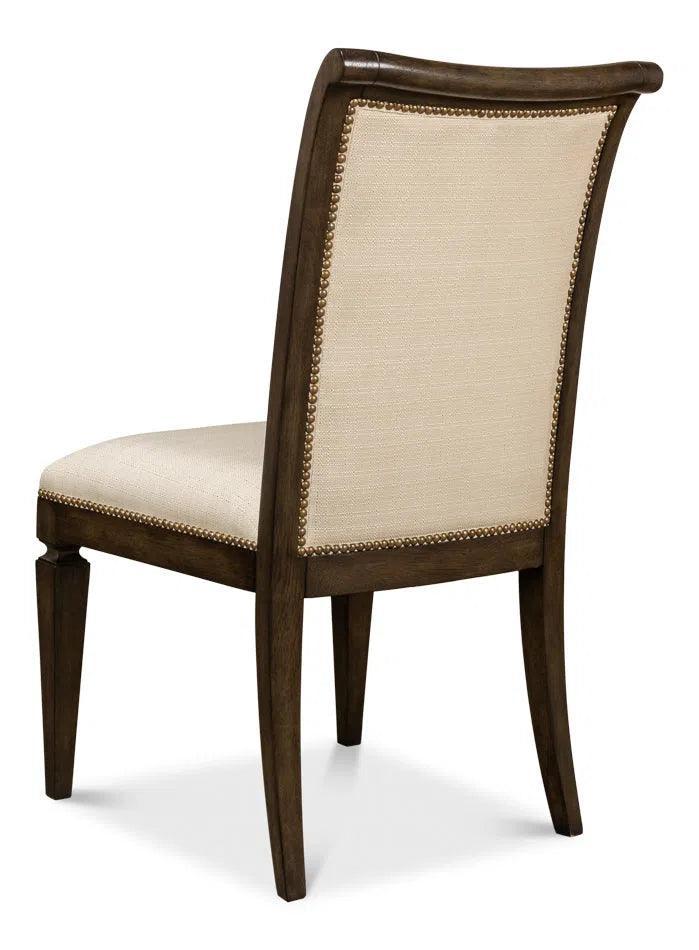 Scroll Fabric Upholstered Armless Dining Chair (Set Of 2)