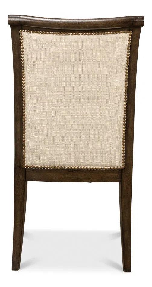 Scroll Fabric Upholstered Armless Dining Chair (Set Of 2)