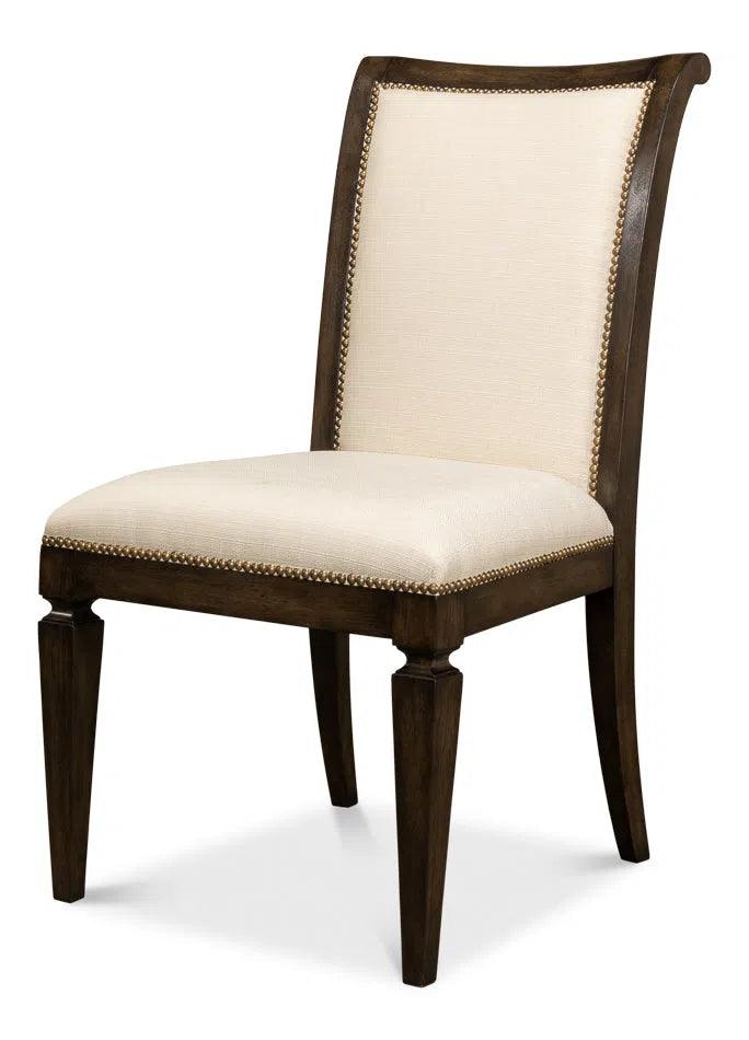Scroll Back Dining Chairs Set of Two Artisan Grey Dining Chairs LOOMLAN By Sarreid