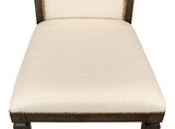 Scroll Fabric Upholstered Armless Dining Chair (Set Of 2)