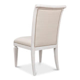 Scroll Back Dining Chairs Set of Two Whitewash Dining Chairs LOOMLAN By Sarreid